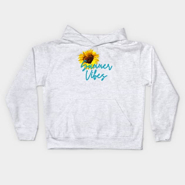 Summer Vibes Kids Hoodie by Hilary's Flower House